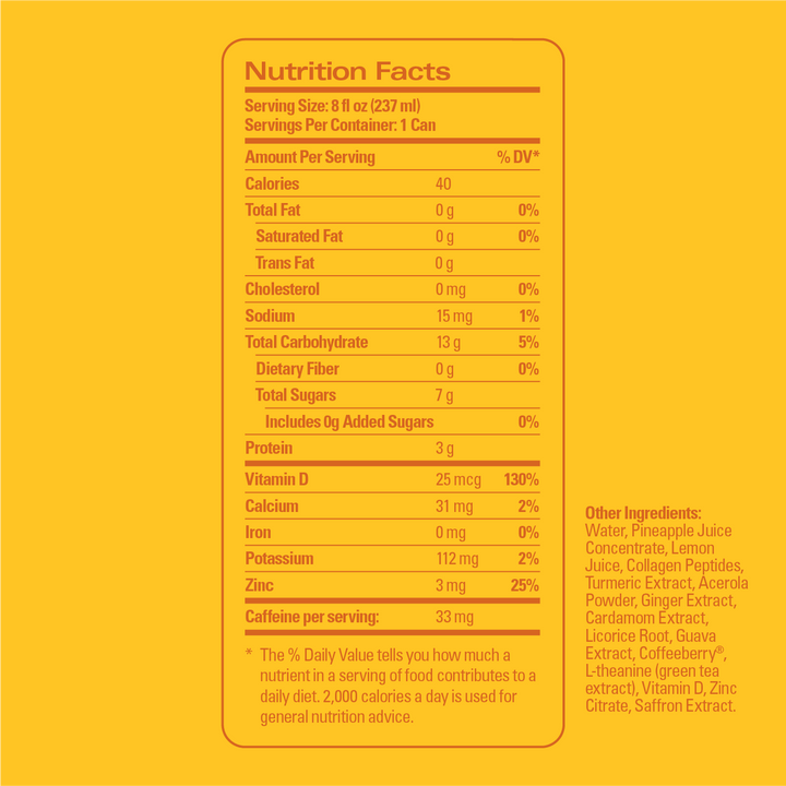Kin — Actual Sunshine: Rise & Glow, Non-Alcoholic Beverage (4 cans)