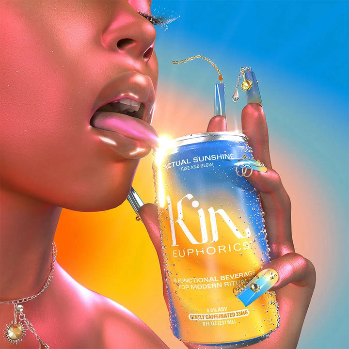 Kin — Actual Sunshine: Rise & Glow, Non-Alcoholic Beverage (4 cans)