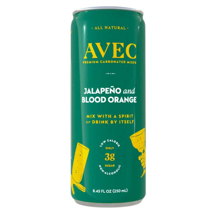 AVEC — Jalapeño & Blood Orange, Premium Carbonated Drink | A Fresh Sip, The Best Non-Alcoholic Adult Beverages