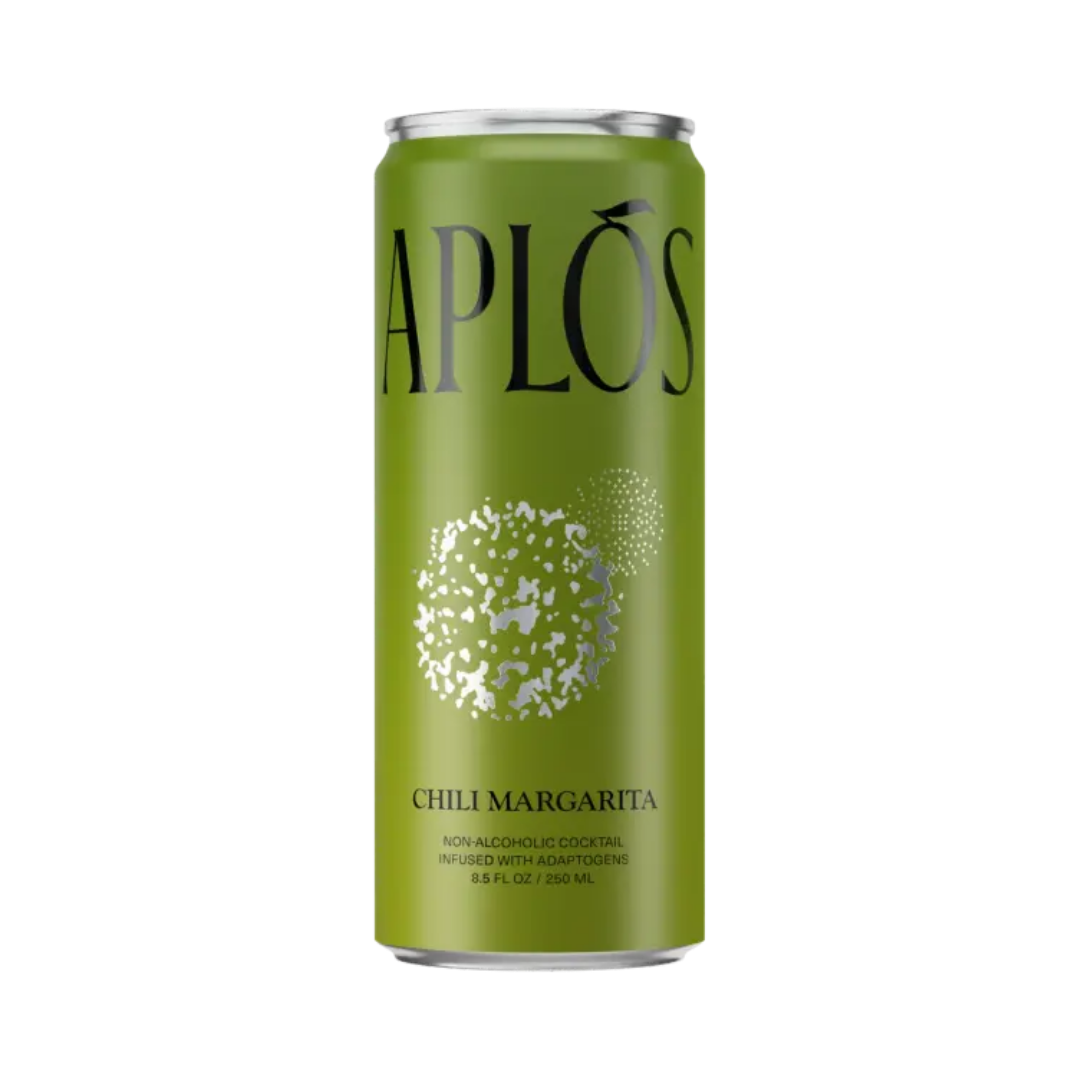 Aplós — Chili Margarita, Non-Alcoholic Cocktail Infused With Adaptogens (4-pack) | A Fresh Sip, The Best Non-Alcoholic Adult Beverages