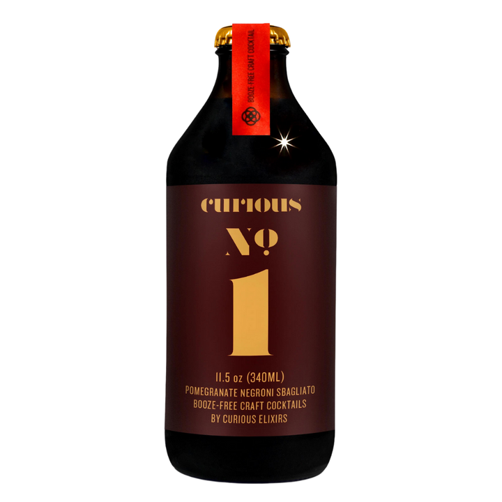 Curious Elixir No.1 - Pomegranate Negroni Sbagliato, Non-Alcoholic Craft Cocktail | A Fresh Sip, The Best Non-Alcoholic Adult Beverages