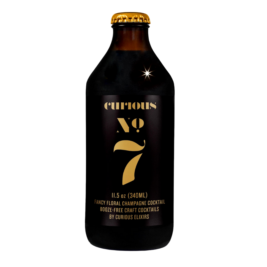 Curious Elixirs — No.7 Sparkling Champagne Cocktail, Non-Alcoholic Craft Cocktail | A Fresh Sip, The Best Non-Alcoholic Adult Beverages