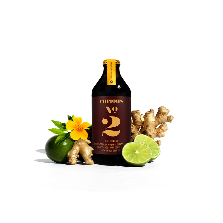 Curious Elixirs — No.2 Spicy Pineapple Ginger Margarita, Non-Alcoholic Craft Cocktail | A Fresh Sip, The Best Non-Alcoholic Adult Beverages