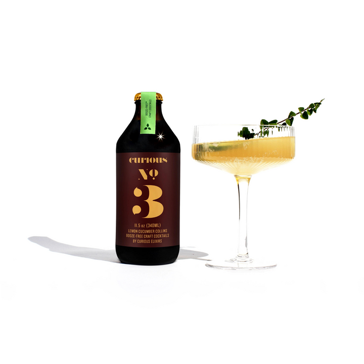 Curious Elixirs — No.3 Juniper Cucumber Collins, Non-Alcoholic Craft Cocktail (Photo) | A Fresh Sip, The Best Non-Alcoholic Adult Beverages