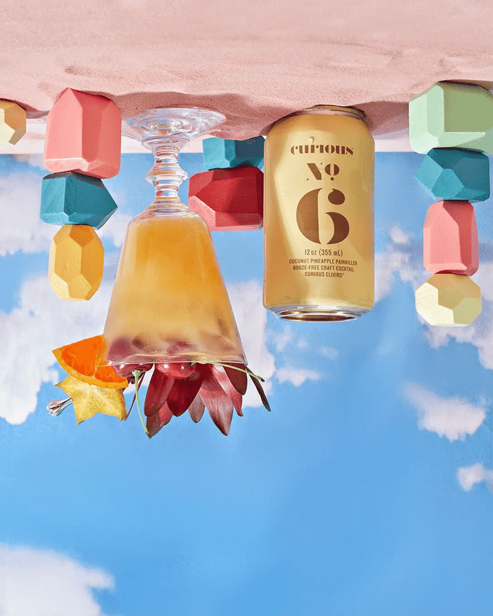 Curious Elixirs — No.6 Coconut Pineapple Painkiller, Non-Alcoholic Craft Cocktail (Video) | A Fresh Sip, The Best Non-Alcoholic Adult Beverages
