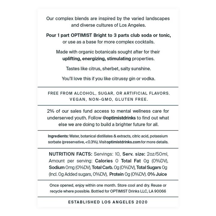 Optimist — Bright, Non-Alcoholic Distilled Spirit