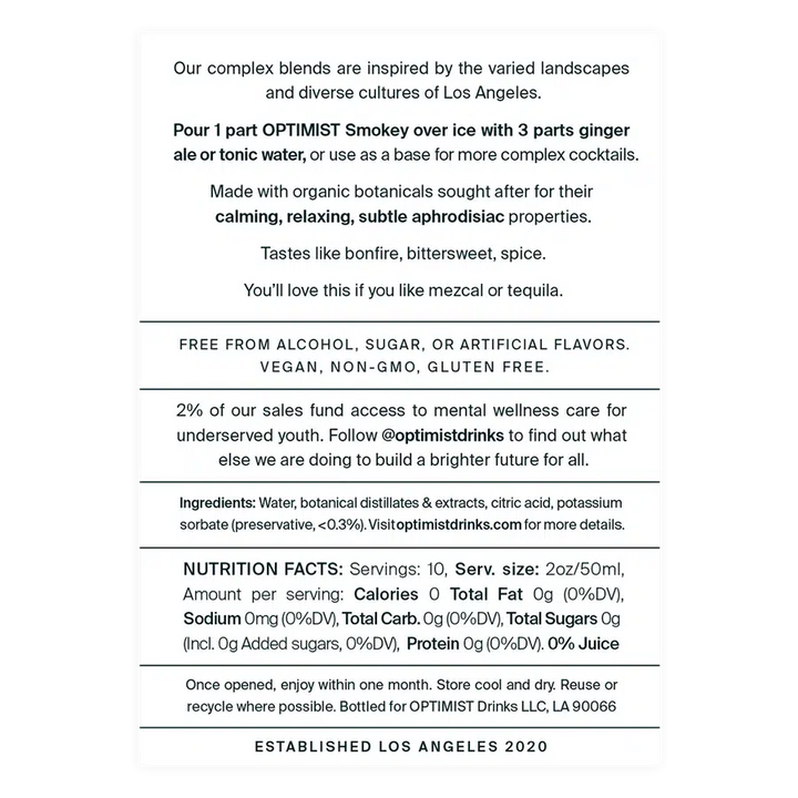 Optimist — Smokey, Non-Alcoholic Distilled Spirit