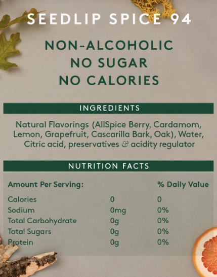 Seedlip — Spice 94, Non-Alcoholic Distilled Spirit