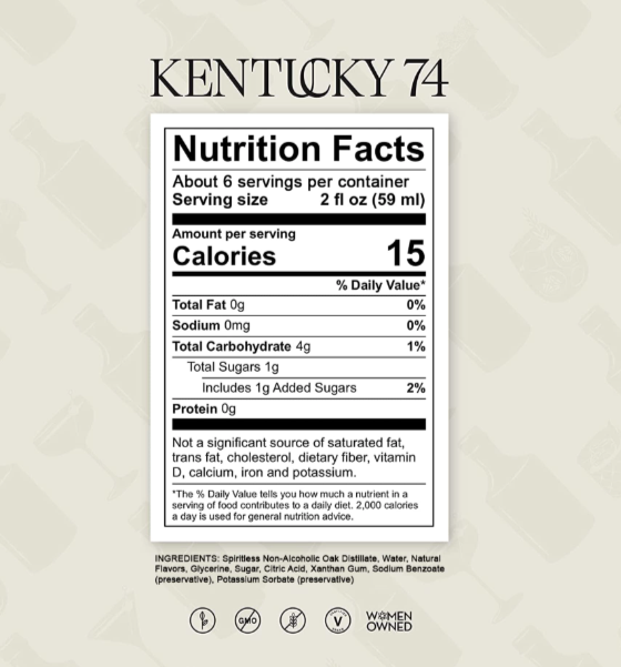 Spiritless — Kentucky74, Distilled Non-Alcoholic Spirit for Bourbon Cocktails