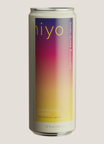 Hiyo — Blackberry Lemon, Non-Alcoholic Sparkling Social Tonic (4-pack)