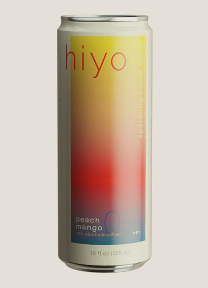 Hiyo — Peach Mango, Non-Alcoholic Sparkling Social Tonic (4-pack)