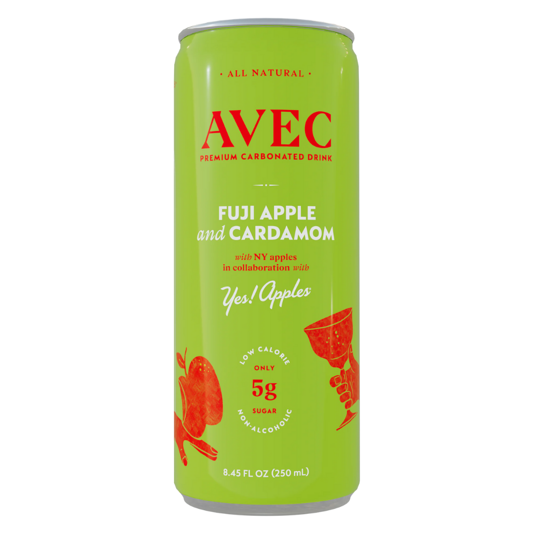 AVEC — Fuji Apple & Cardamom, Premium Carbonated Drink | A Fresh Sip, The Best Non-Alcoholic Adult Beverages