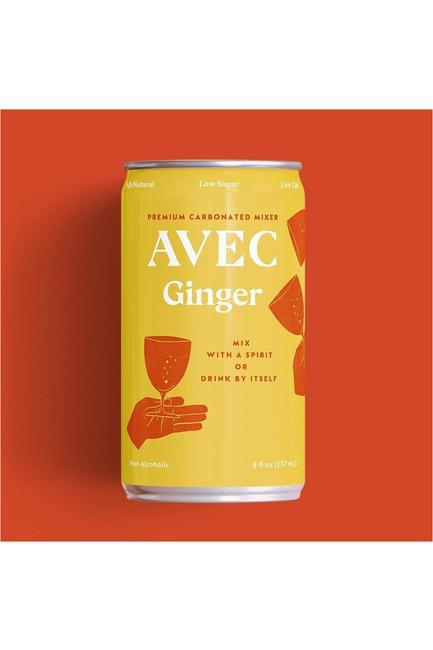AVEC — Ginger, Premium Carbonated Drink (Single Can) | A Fresh Sip, The Best Non-Alcoholic Adult Beverages