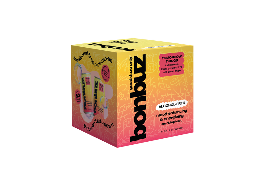 Bonbuz — Tomorrow Things, Mood-Enhancing & Energizing Sparkling Tonic (4-pack) | A Fresh Sip