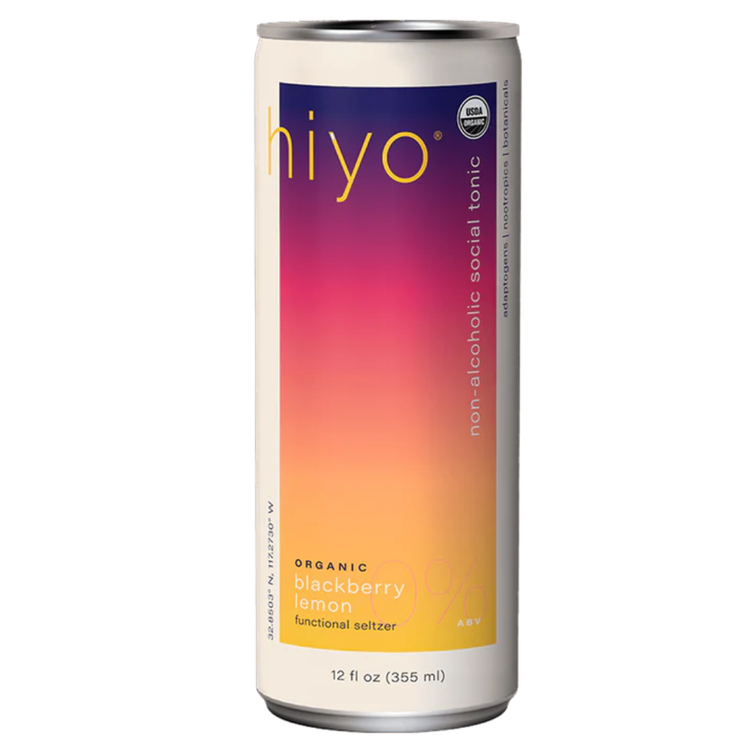 Hiyo — Blackberry Lemon, Non-Alcoholic Sparkling Social Tonic | A Fresh Sip, The Best Non-Alcoholic Adult Beverages