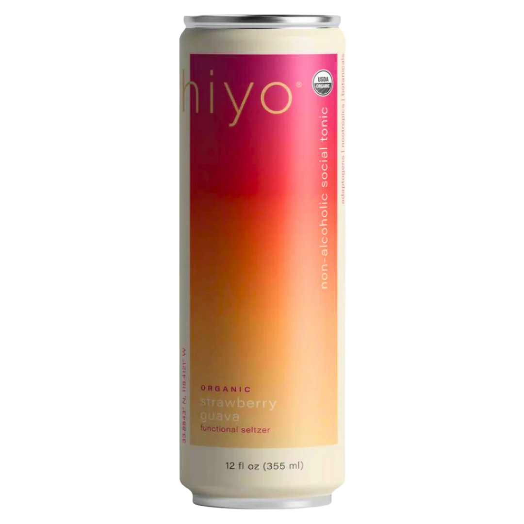 Hiyo — Strawberry Guava, Non-Alcoholic Sparkling Social Tonic | A Fresh Sip, The Best Non-Alcoholic Adult Beverages