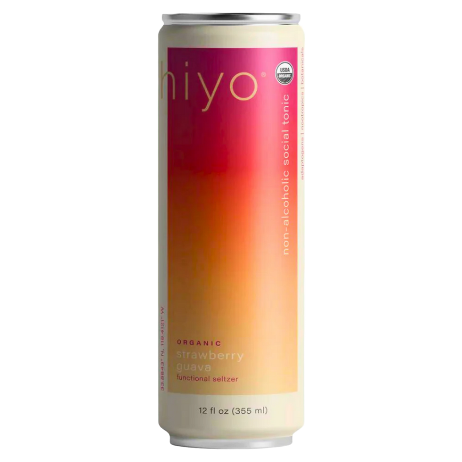 Hiyo — Strawberry Guava, Non-Alcoholic Sparkling Social Tonic | A Fresh Sip, The Best Non-Alcoholic Adult Beverages