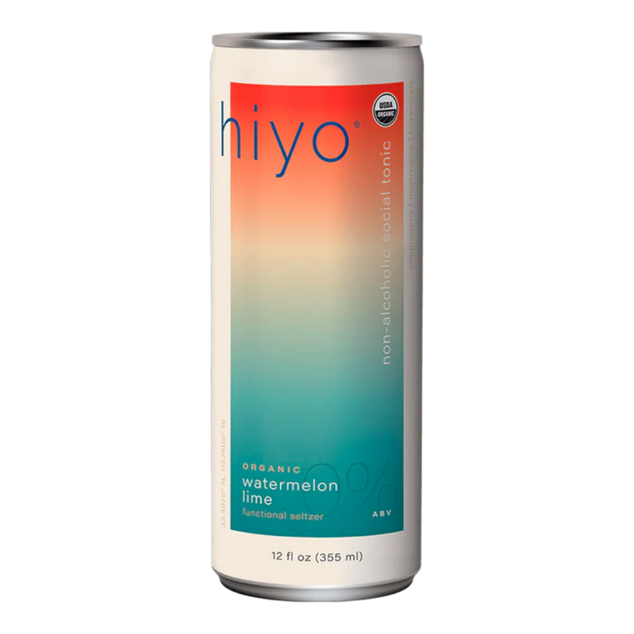 Hiyo — Watermelon Lime, Non-Alcoholic Sparkling Social Tonic | A Fresh Sip, The Best Non-Alcoholic Adult Beverages