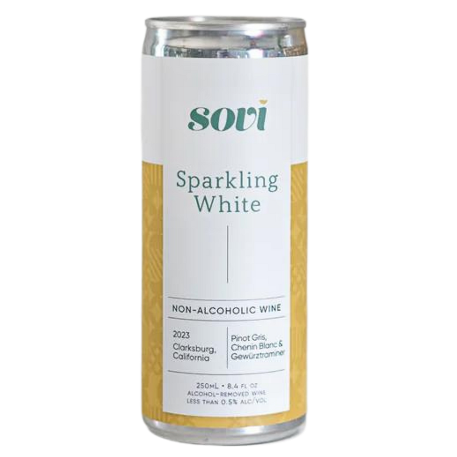 Sovi — Sparkling White, Non-Alcoholic Wine Cans | A Fresh Sip, The Best Non-Alcoholic Adult Beverages