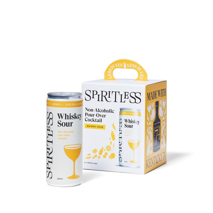 Spiritless — Whiskey Sour Pour-Over, Non-Alcoholic Cocktail (4-pack) | A Fresh Sip, The Best Non-Alcoholic Adult Beverages