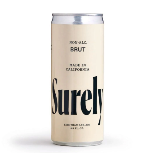 Surely — Brut White Wine, Non-Alcoholic Wine Cans (4-pack)