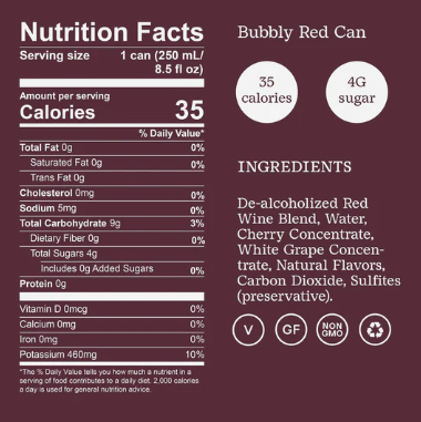 Surely — Bubbly Red Wine, Non-Alcoholic Wine Cans (4-pack)
