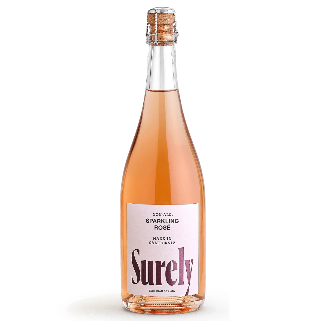 Surely — Sparkling Rosé, Non-Alcoholic Sparkling Wine | A Fresh Sip, The Best Non-Alcoholic Adult Beverages