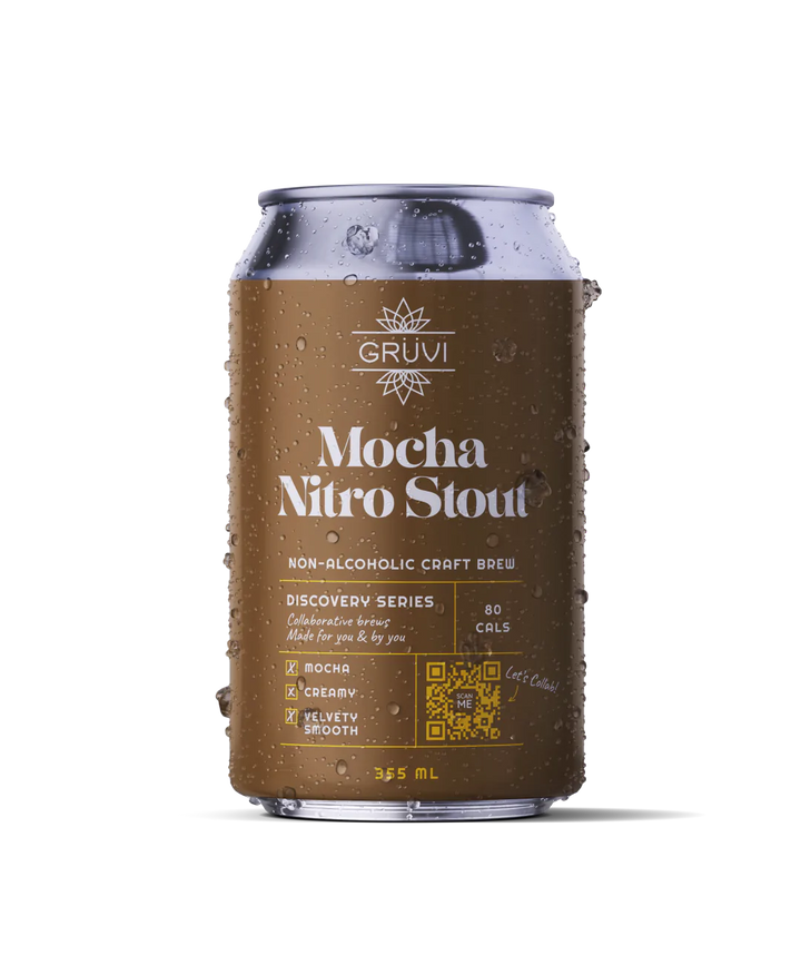 Grüvi — Mocha Nitro Stout, Non-Alcoholic Beer (6-Pack)