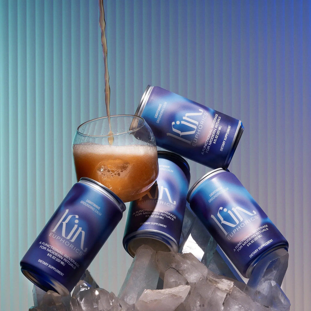 Kin — Lightwave: Grounding Calm, Functional Beverage (4 cans)